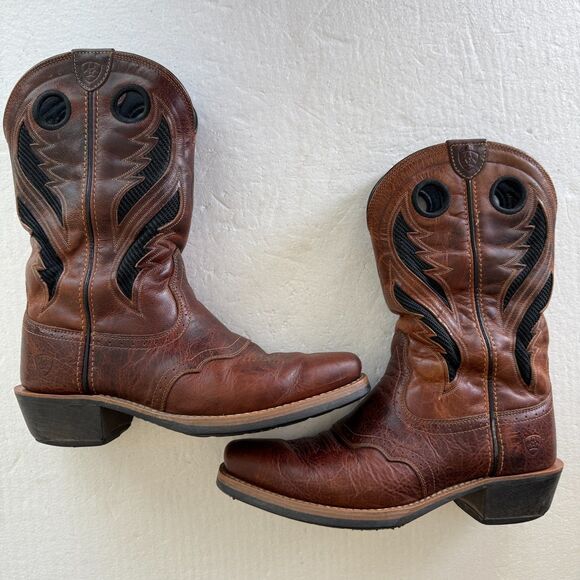 Size 10EE - Ariat Heritage Roughstock VentTEK square toe western boots 10019980 main image 5